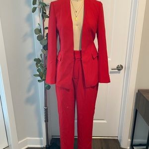 Zara Red 2-Piece Blazer and Trouser Set